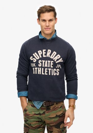 Superdry & Co ATHLETIC ESSENTIALS CREW - Felpa - bradley navy