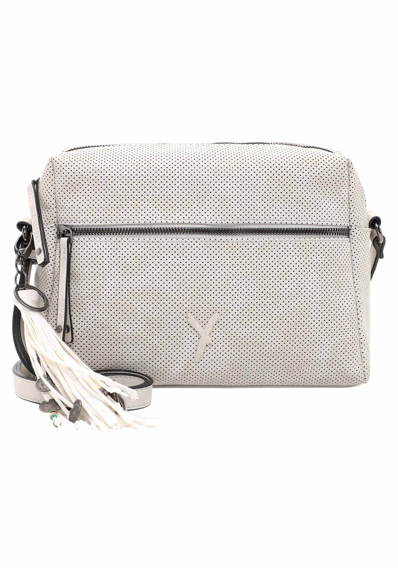 Porte-clés Charme SURI FREY Romy Basic - Gris - Imitation Cuir - Thème Monnaies Anciennes