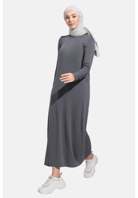 Modanisa CREW NECK REFKA - Maxi-jurk - anthracite