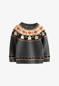 Valgt, charcoal grey fairisle