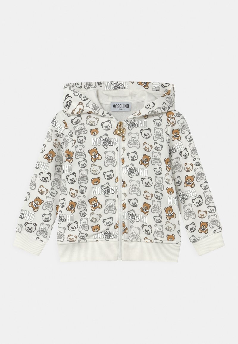 MOSCHINO Sudadera con cremallera - off-white