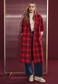 Street One LANGER KARIERTER - Classic coat - rot