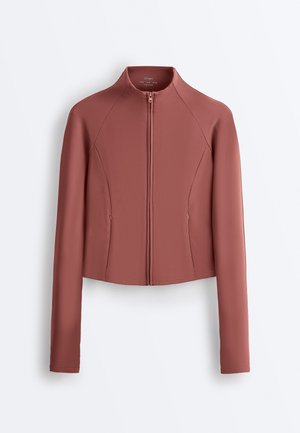 LIGHT AND WARM CROPPED TECHNICAL  32359332 - Bežecká bunda - mottled light brown