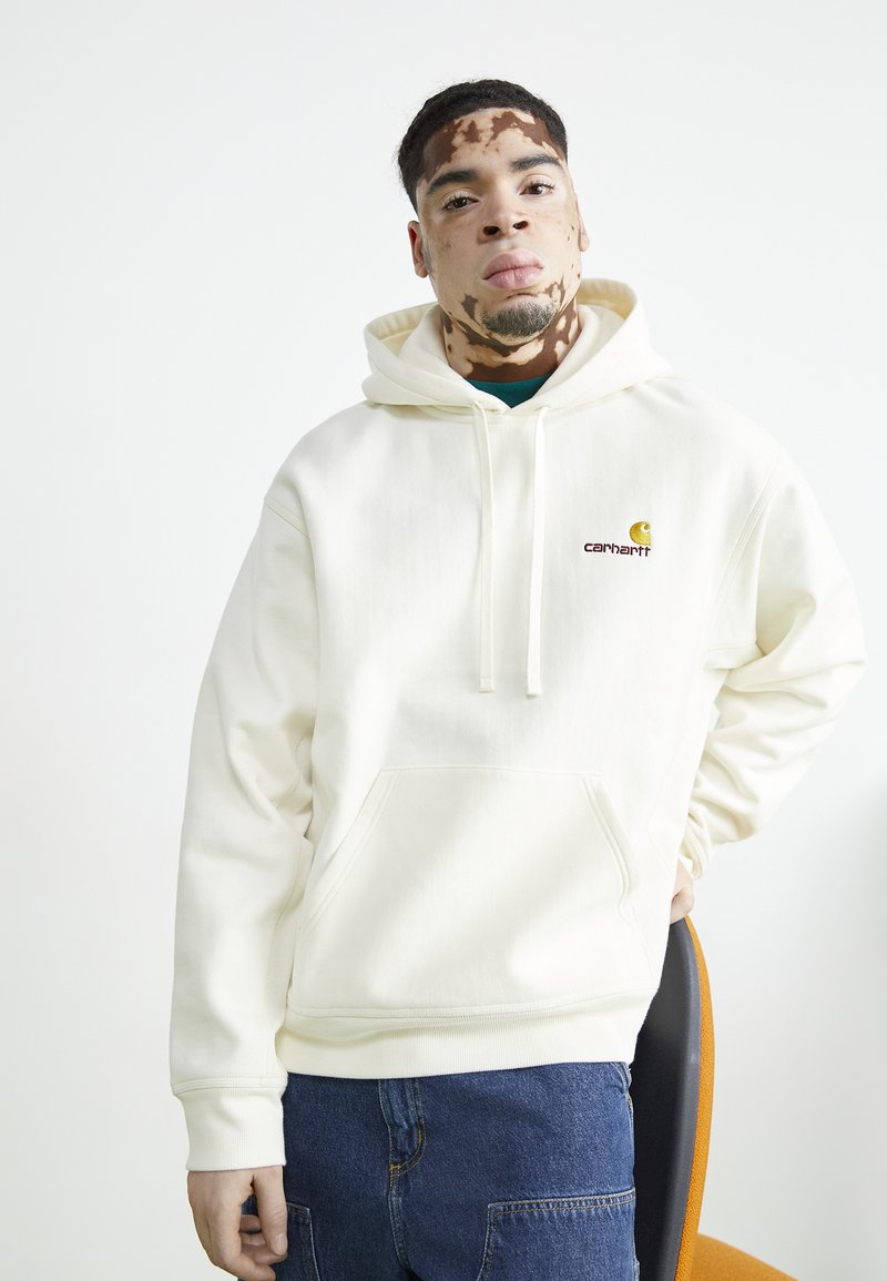 Carhartt WIP HOODED AMERICAN SCRIPT - Felpa con cappuccio - wax