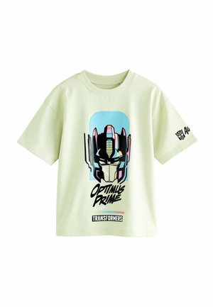 Next TRANSFORMERS LICENSED  - REGULAR FIT - T-shirt con stampa - mint green