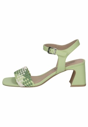 Riemensandalette - green comb