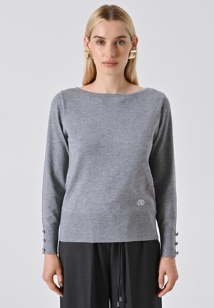 CON SCOLLO A BARCHETTA - Pullover - grey