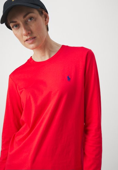 Polo Ralph Lauren LONG SLEEVE JERSEY CREWNECK TEE - Tops ar garām piedurknēm - bright hibiscus
