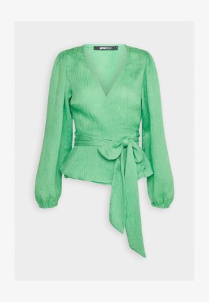 Gina Tricot MOA WRAP - Blouse - zephyr green