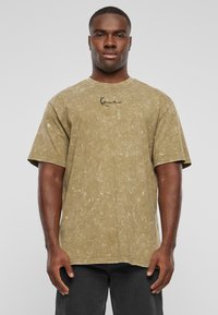 Karl Kani SIGNATURE WASHED EAGLE TEE - Trükipildiga T-särk - olive