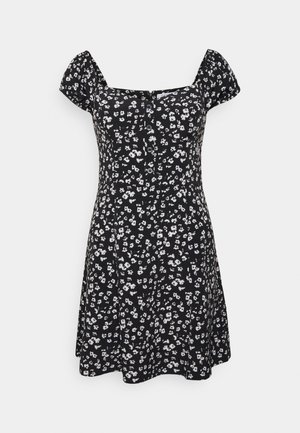 OFF SHOULDER DRESS - Vestito estivo - black/bright white