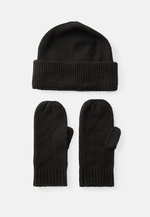 PCNYNNE HOOD MITTENS SET - Muts - black