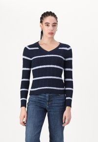 Hollister Co. ICON CABLE V NECK - Džemperis - eventide/grisaille