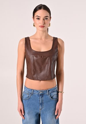 Camicetta - chocolate plain