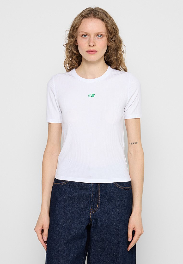 Calvin Klein Jeans T-shirt basic wit Calvin Klein Jeans T-shirt basic wit