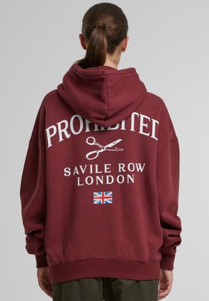 SAVILE ROW - Džemperis su gobtuvu - bordeaux