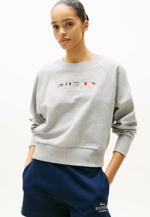 FLAG EMBROIDERY  - Felpa - light grey htr