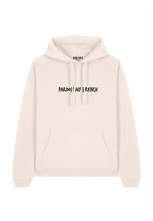 FRENCH EMBROIDERY UNISEX OVERSIZE  - Sweat à capuche - off white