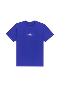 Lilla bomulls t-skjorte med korte ermer og rund hals. Har et diamantlogo i rosa og blått på brystet. Merke på ermet.
