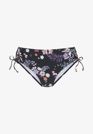 Musthave mustriptid mustloom mustoeval mustmust kraavi kujundusega musti mustriga alumine osa. Omab külgside ja kuldsete aktsentidega ning plekkide detailide.