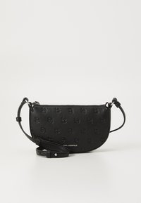 IKON MONOGRAM POUCH - Soma ar siksnu pāri ķermenim - black