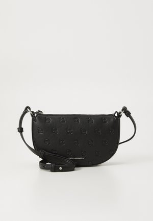 IKON MONOGRAM POUCH - Cross body bag - black