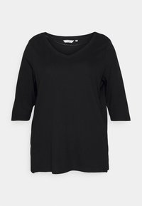 SLIT DETAIL - T-shirt básica - deep black
