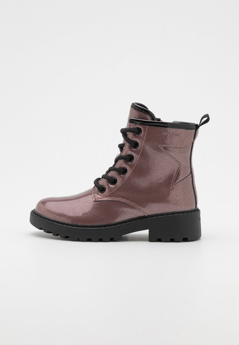 Geox CASEY - Nööritavad poolsaapad - rose smoke/black
