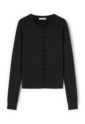 Motivi, CARDIGAN IN MAGLIA RASATA CON MANICHE RAGLAN - Vest - nero
