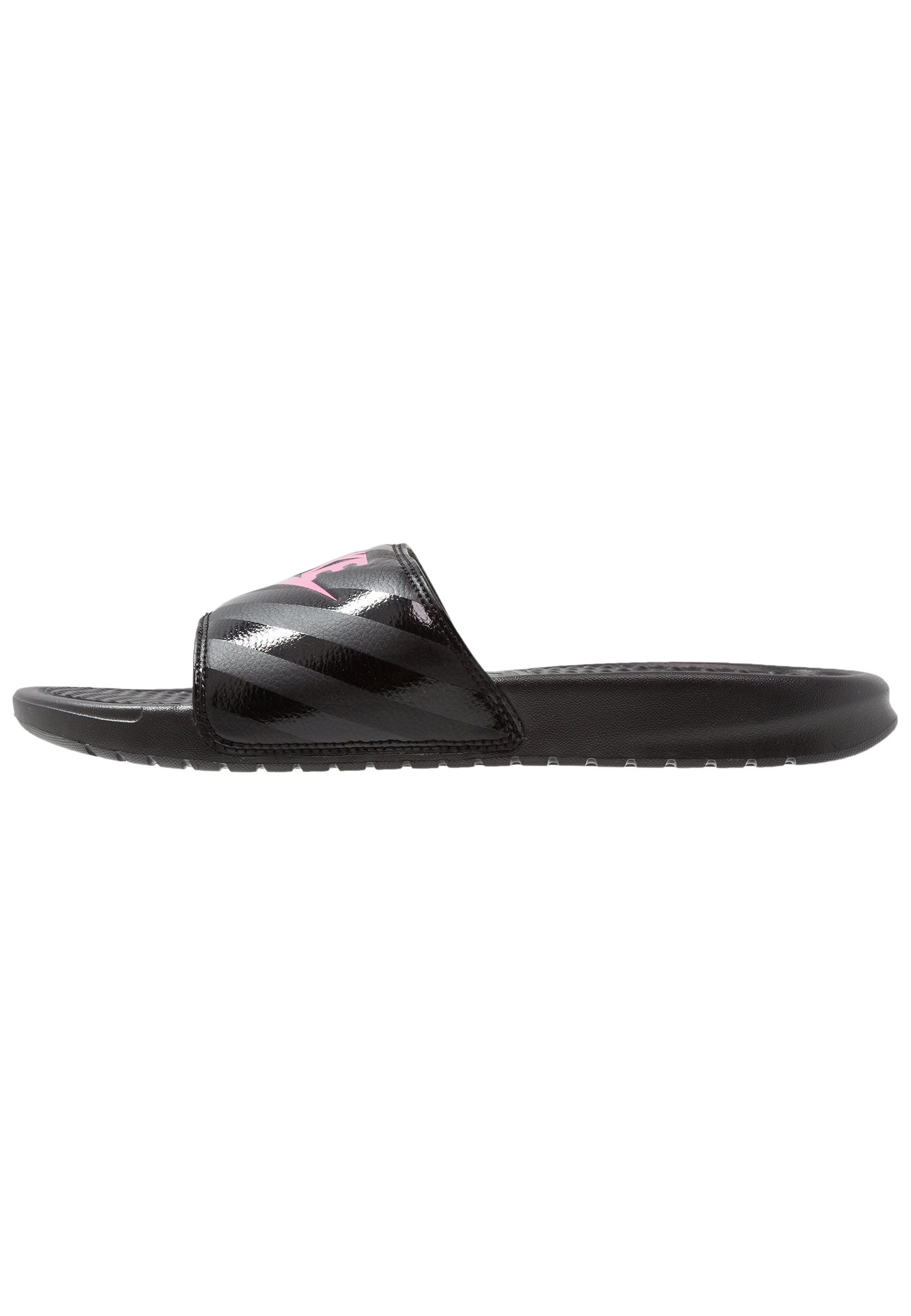 nike benassi rose gold slides