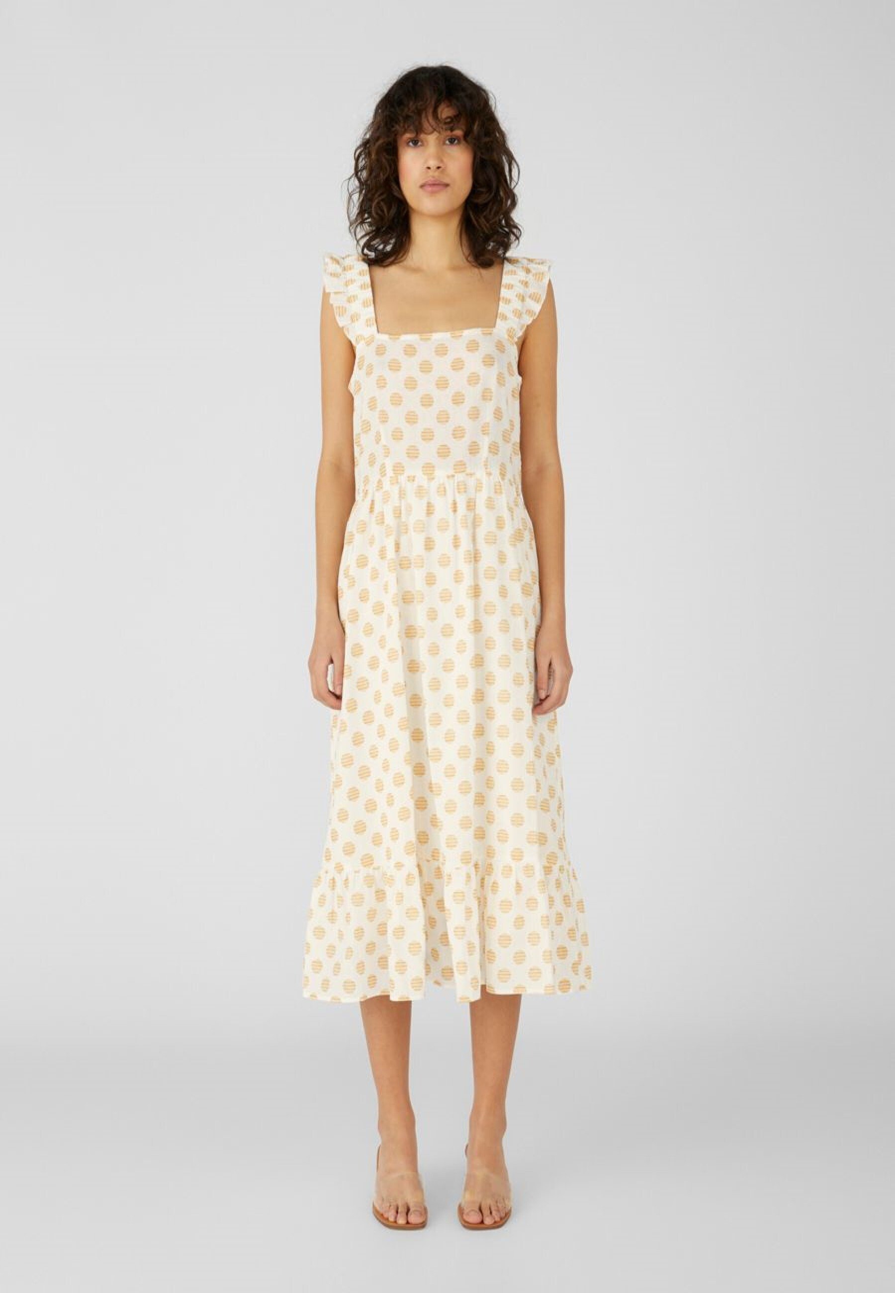 Object Petite Jurk - cloud dancerdetail:dots/crème - Zalando.nl