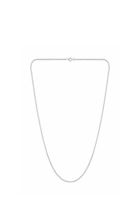 Náhrdelník z kovového reťazca v striebornej farbe, ktorý má jemný, okrúhly článkový dizajn. Zapínanie na karabínu vzadu. Dĺžka vhodná na vrstvenie.