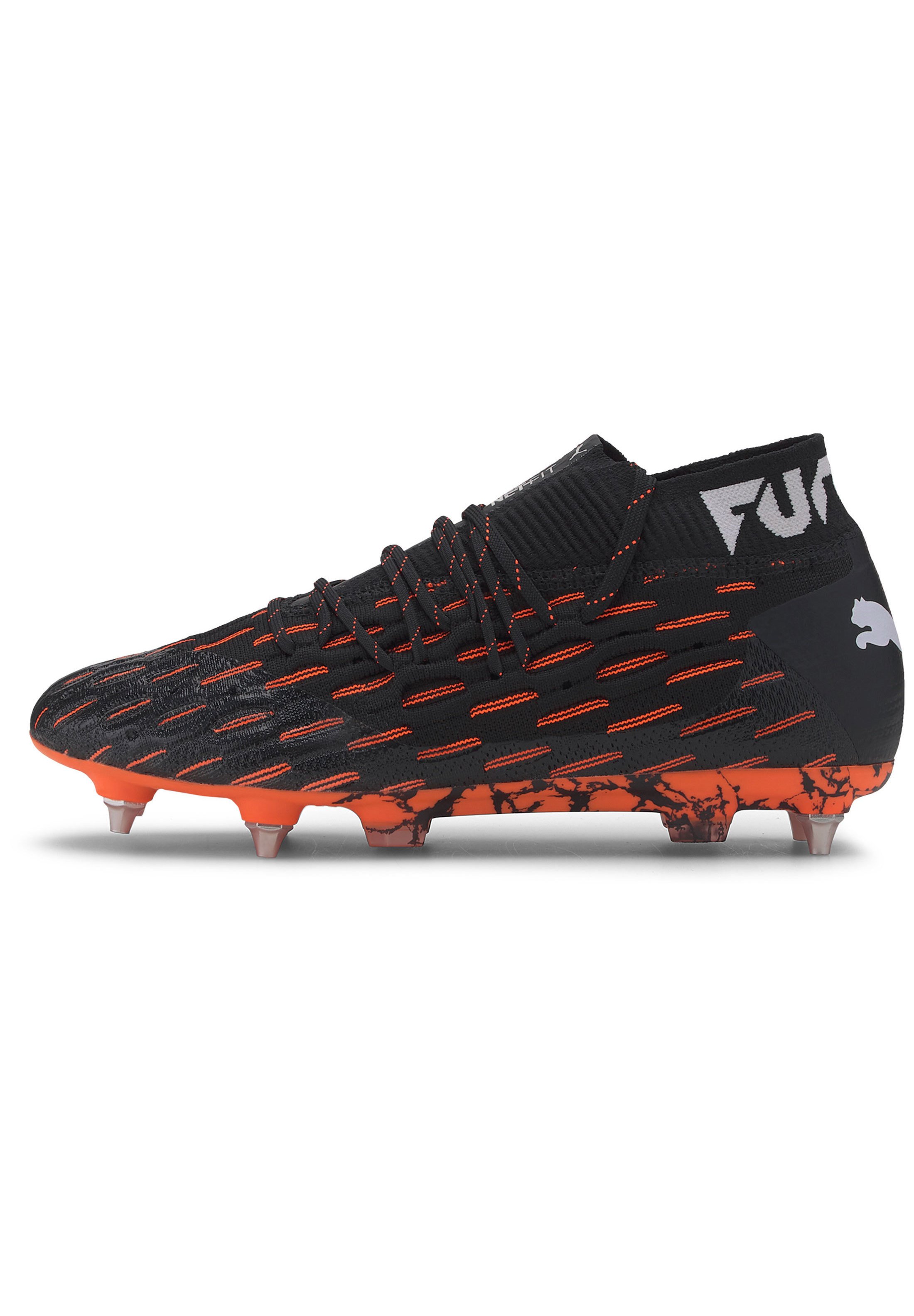Puma Voetbalschoenen met metalen noppen - black / white / shocking orange/ Zwart - Zalando.nl