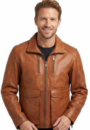 Lederjacken24, CASPIAN - Lederjacke - cognac