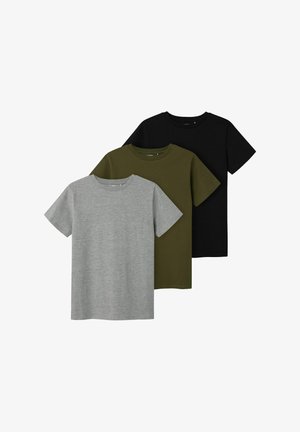 3 PACK T-SHIRT - Osnovna majica kratkih rukava - black