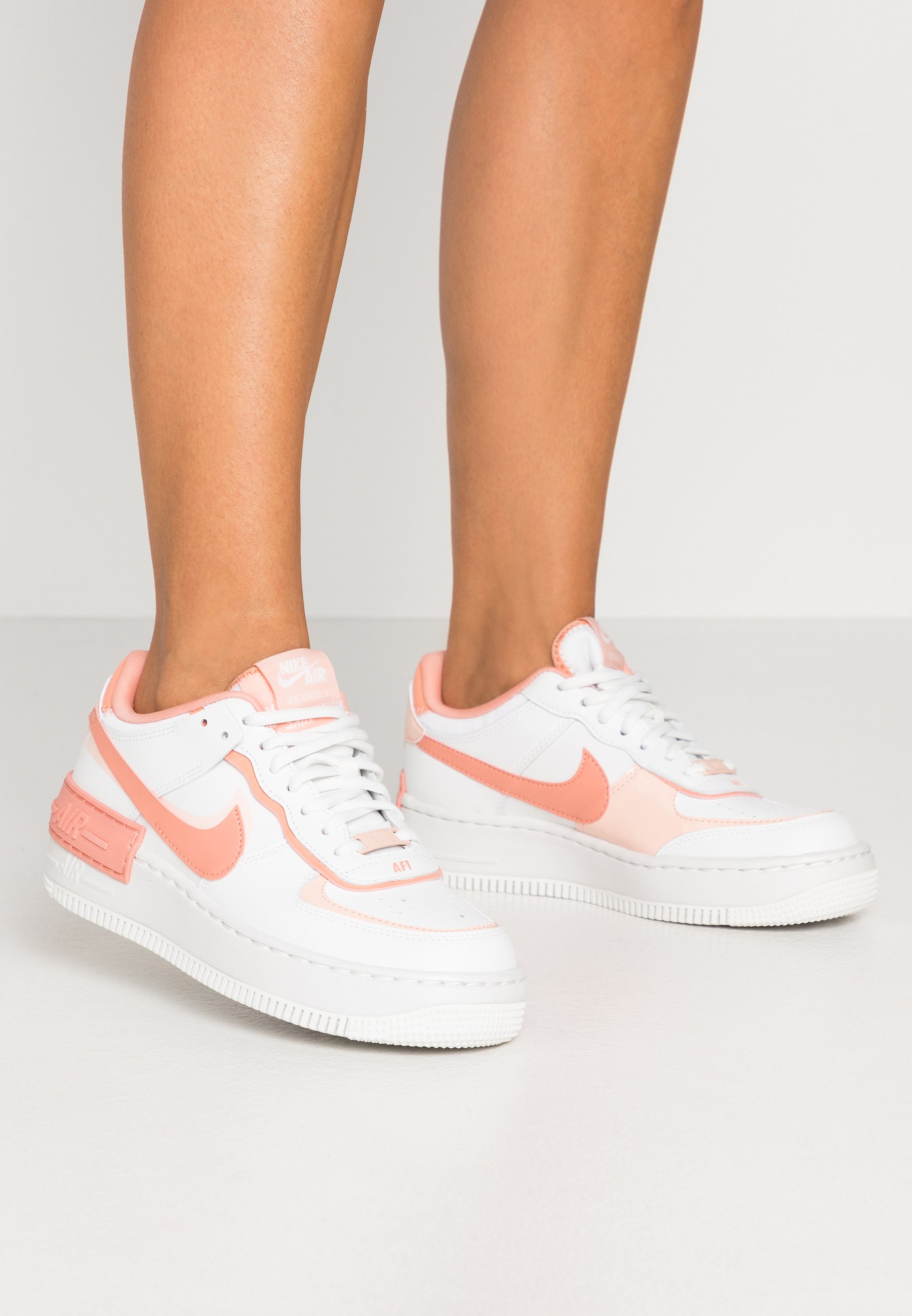 Nike Sportswear Air Force 1 Shadow Sneaker Low Summit White Pink Quartz Washed Coral Weiss Zalando De
