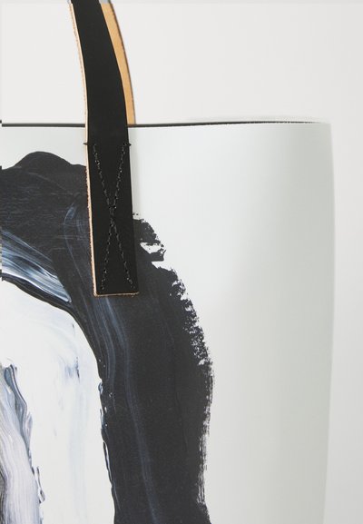 Marni TRIBECA UNISEX - Shopping bag - white/black/arbutus