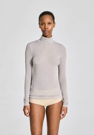 LISVA, ANNA TURTLENECK - Basic T-shirt - light grey melange