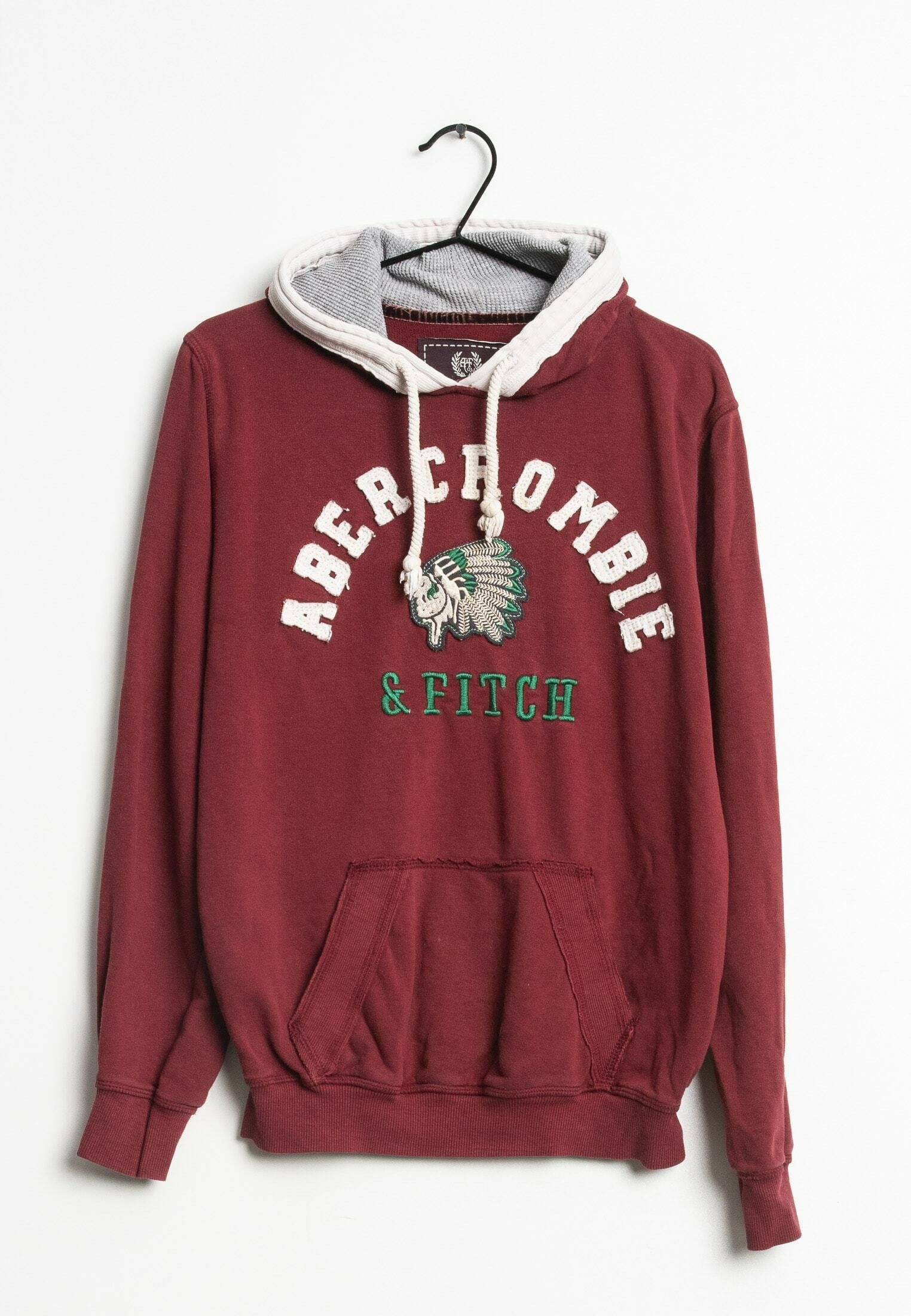 felpa rossa abercrombie