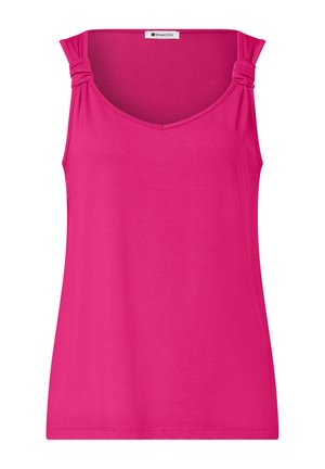 Street One, TOP MIT V-NECK UND KNOTENDETAIL - Top - magenta dream