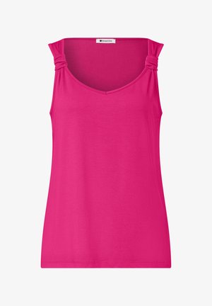 Street One, TOP MIT V-NECK UND KNOTENDETAIL - Top - magenta dream