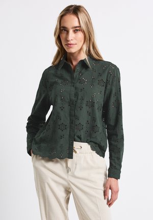 Button-down blouse - grün