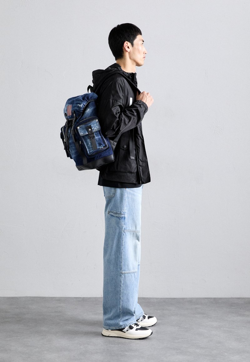 denim jacket leather backpack Mini Pebble Crossbody | Glam-Aholic Lifestyle | Brown | Vegan | Small deep black and blue ❱❱❱ American style for women and men Vintage Denim Motorcycle Jacket Fringe