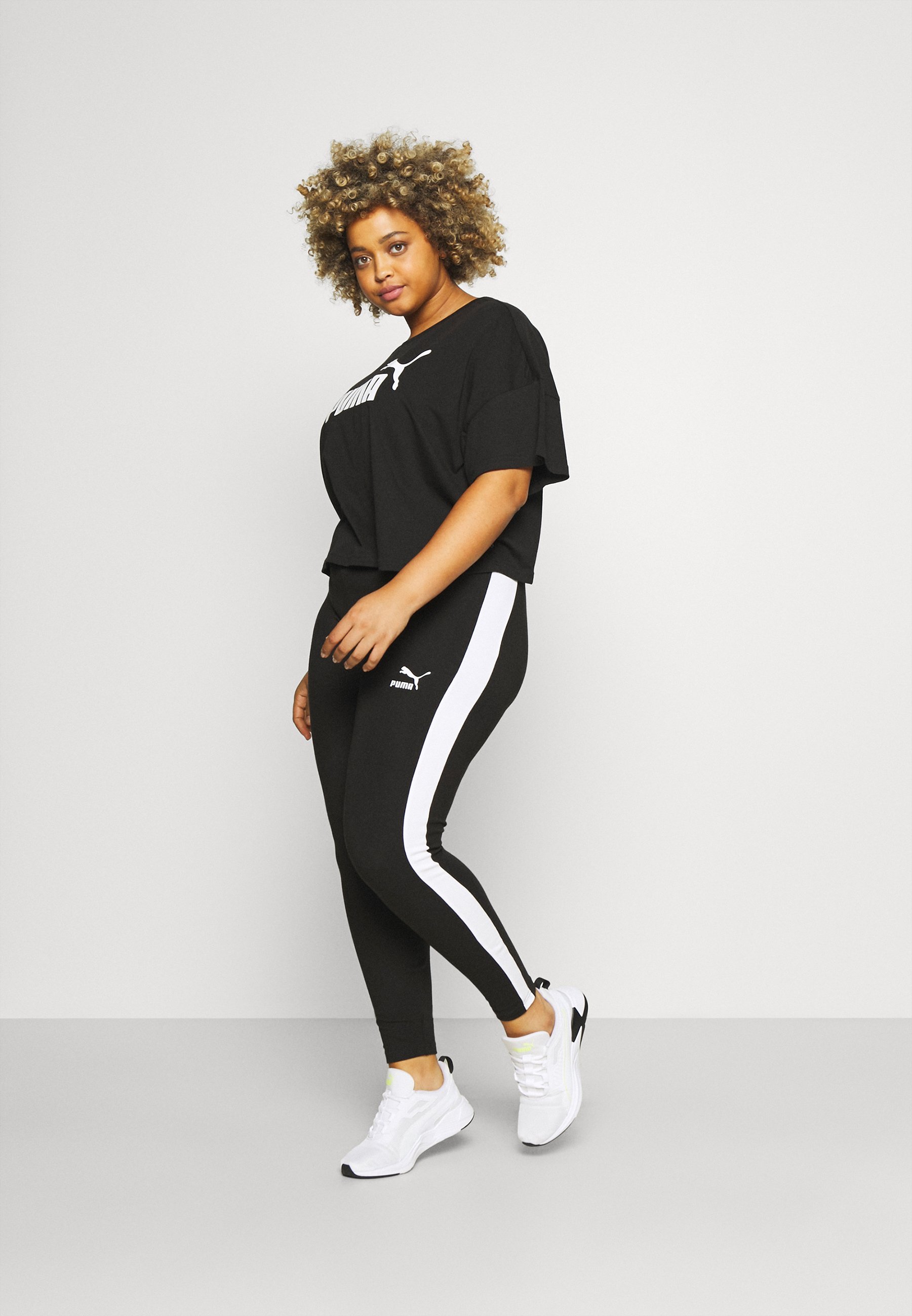 Puma ICONIC PLUS - Leggings - black/white/nero - Zalando.it