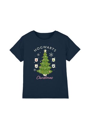 Cotton Soul, HARRY POTTER HOGWARTS CHRISTMAS TREE UNISEX - T-Shirt print - dark blue