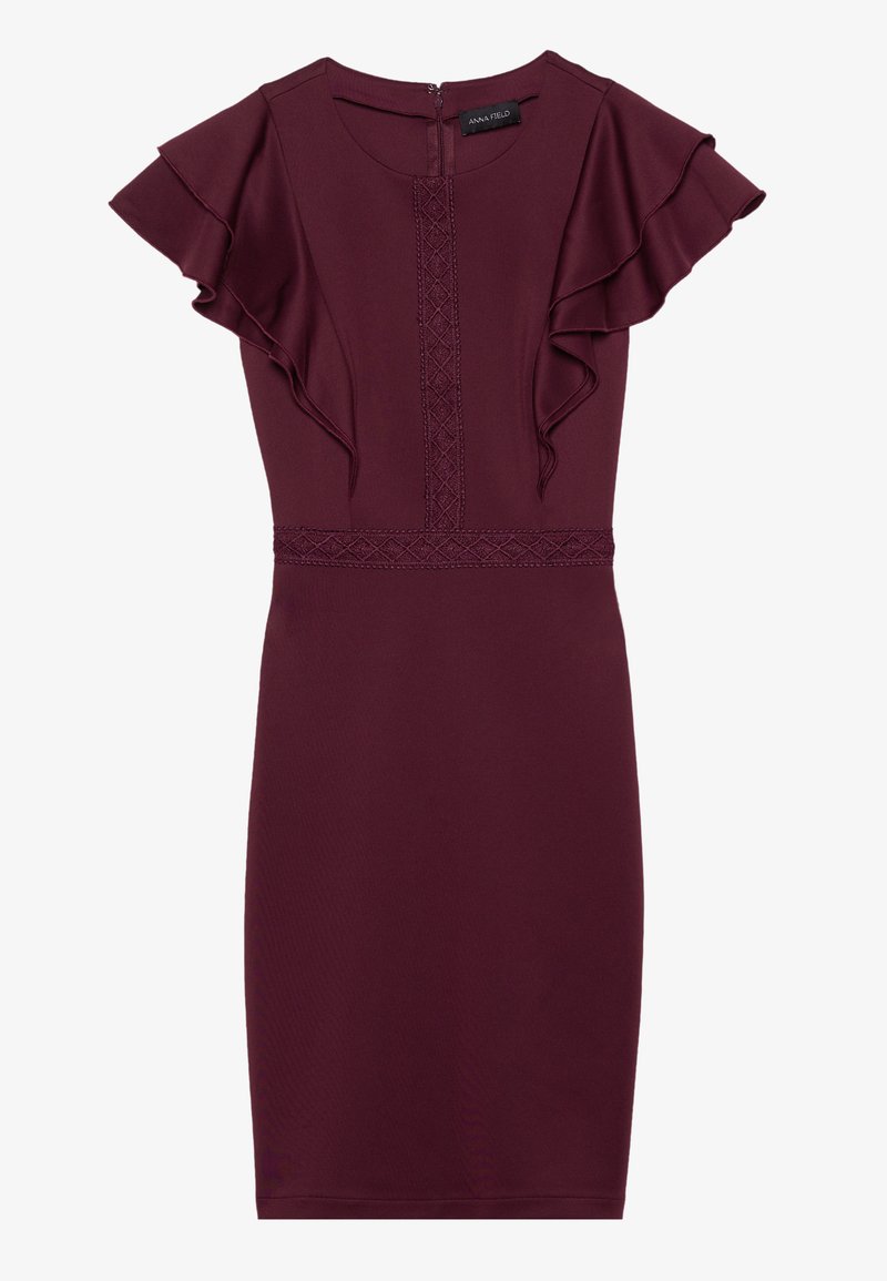 Anna Field Etui-jurk bordeauxrood Anna Field Etui-jurk bordeauxrood