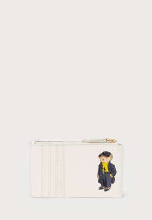 POLO BEAR LEATHER ZIP CARD CASE - Portofel - ivory