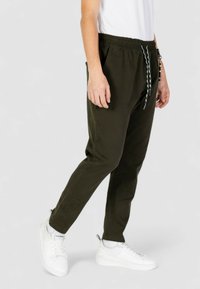 Gianni Lupo DRAWSTRING LOW CROTCH - Pantaloni - olive green