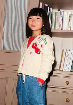 Next, REGULAR FIT - GRAPHIC - Chaqueta de punto - ecru cherry