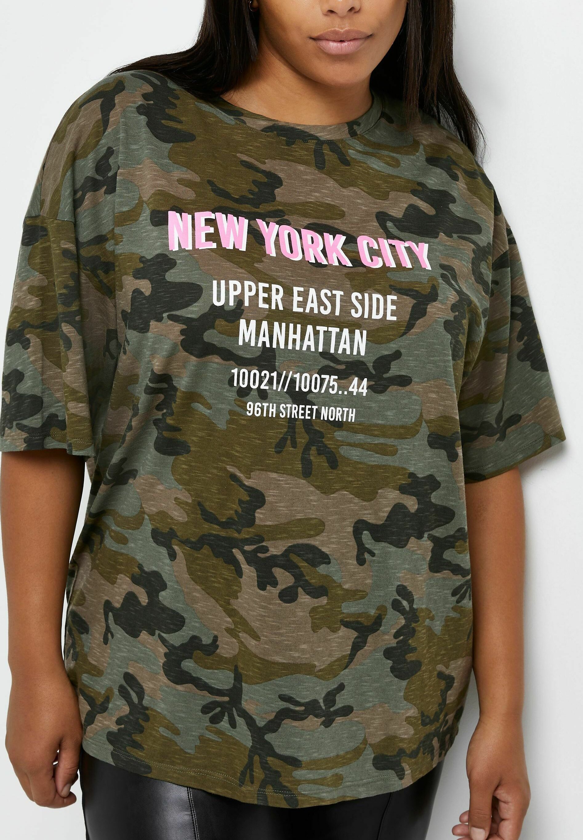 River Island Plus Print T-shirt - khaki 